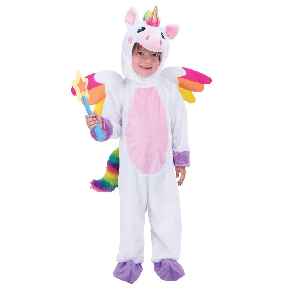 Spooktacular Creations Rainbow Unicorn Pegasus Costume 5-7yrs S